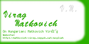 virag matkovich business card